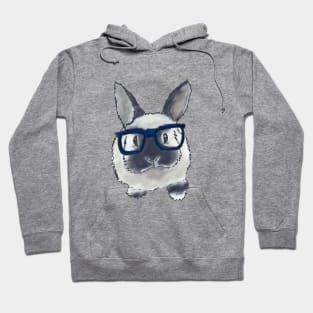 adorable bunny with glasses Hoodie